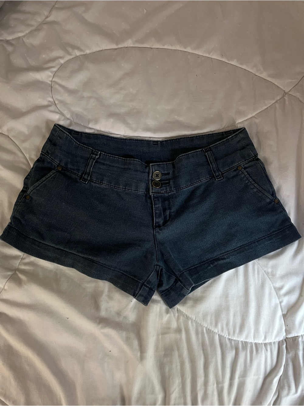 Classic Women's Dark Blue Denim Shorts